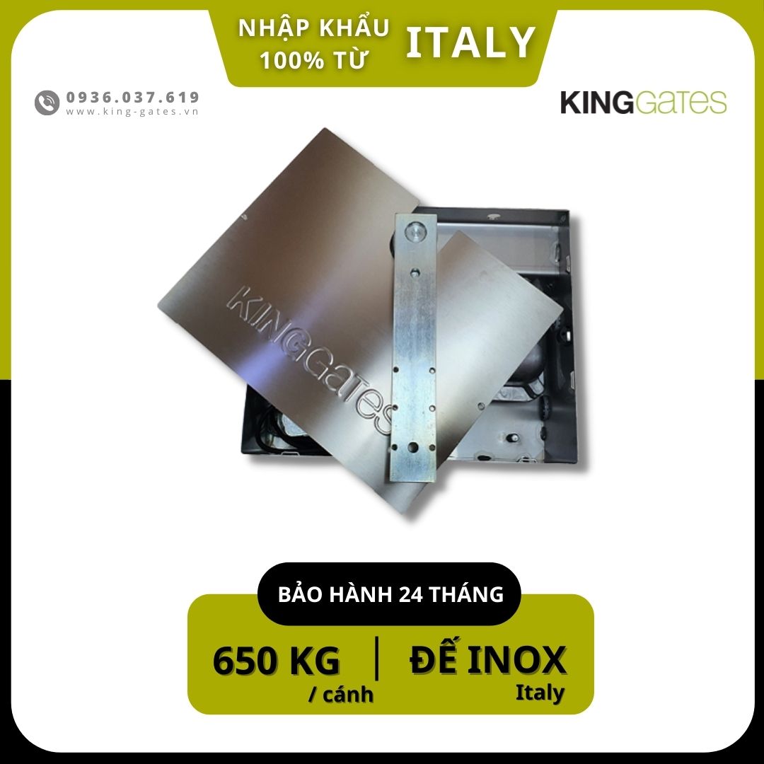 Motor Cổng Tự Động Âm Sàn Intro 24-650Đế Inox 304 (SX tại Italy)
